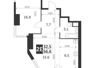 Продается 2-комнатная квартира, 56.6 м2, Москва, улица Академика Волгина, 2с3, ЮЗАО