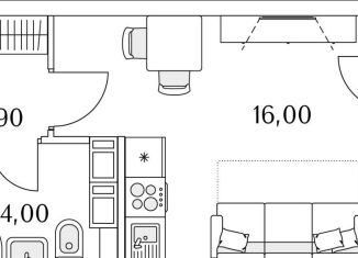 Продам квартиру студию, 24.4 м2, Санкт-Петербург, муниципальный округ Юнтолово