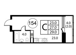 Продаю квартиру студию, 29 м2, Домодедово