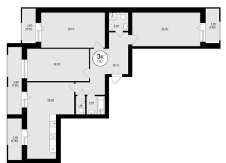 Продам 3-комнатную квартиру, 118.1 м2, Самара