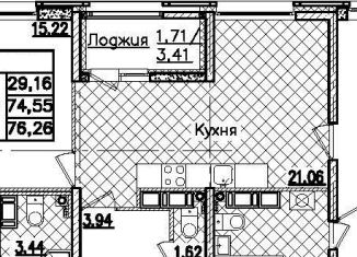 Продажа двухкомнатной квартиры, 54.5 м2, Санкт-Петербург, муниципальный округ Невская Застава, улица Седова