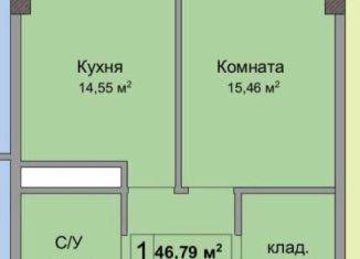 Продажа однокомнатной квартиры, 46.8 м2, Нальчик, улица Идарова, 170, район Стрелка