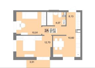 Продам 2-комнатную квартиру, 47.5 м2, Екатеринбург, ЖК Шолохов