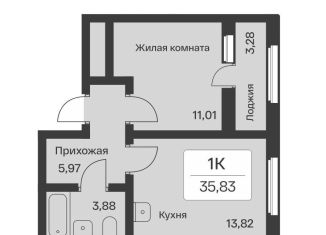 Продается однокомнатная квартира, 35.8 м2, городской посёлок Янино-1, ЖК Янила Драйв, Оранжевая улица, 12к1