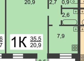 Продается однокомнатная квартира, 33.5 м2, Нижний Новгород, улица Чкалова, 5, метро Московская