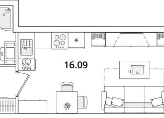 Продается квартира студия, 25.4 м2, Санкт-Петербург, Калининский район