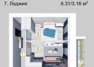 Продажа 2-ком. квартиры, 64.2 м2, Йошкар-Ола, микрорайон Фестивальный