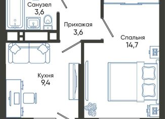 Продаю однокомнатную квартиру, 32.3 м2, Новороссийск, ЖК Облака 2