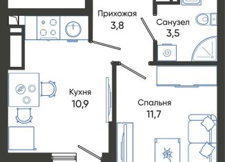 Однокомнатная квартира на продажу, 31.4 м2, Новороссийск
