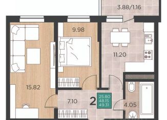 Продаю 3-ком. квартиру, 89.7 м2, Краснодар, Командорская улица, 15, ЖК Россинский Парк