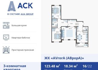 Продаю 3-ком. квартиру, 123.5 м2, Краснодар, улица Дзержинского, 95, ЖК Аврора