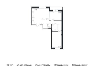2-комнатная квартира на продажу, 61.9 м2, Санкт-Петербург, Заневский проспект, 42, ЖК Малая Охта