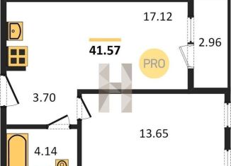 Продам однокомнатную квартиру, 41.6 м2, Новосибирск, метро Берёзовая роща, улица Авиастроителей, 3/1