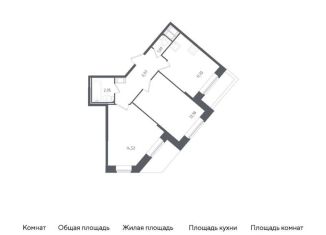 Продам двухкомнатную квартиру, 52.7 м2, Санкт-Петербург, жилой комплекс Живи в Рыбацком, к42, муниципальный округ Рыбацкое