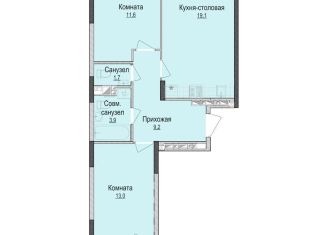 Двухкомнатная квартира на продажу, 58.5 м2, Ижевск, жилой район Культбаза