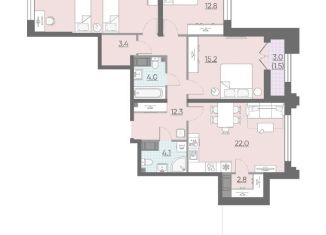 Продам 3-комнатную квартиру, 103.3 м2, Санкт-Петербург, ЖК Цивилизация на Неве