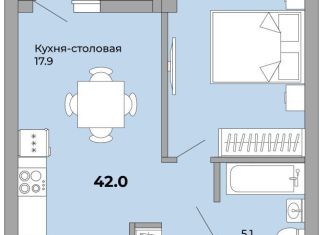 Продается однокомнатная квартира, 42 м2, Екатеринбург, Донбасская улица, 21, ЖК Белая Башня