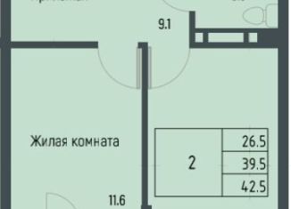 1-ком. квартира на продажу, 42.5 м2, Ростов-на-Дону
