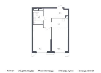 Продам 1-комнатную квартиру, 50.4 м2, Московская область, жилой комплекс Спутник, 21