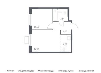 1-комнатная квартира на продажу, 38.2 м2, Московская область, жилой комплекс Новое Видное, 15