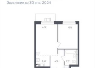 Продается двухкомнатная квартира, 35.3 м2, деревня Мисайлово, микрорайон Пригород Лесное, к8.2