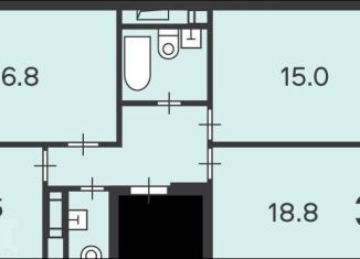 Трехкомнатная квартира на продажу, 73.3 м2, Москва, Лобненская улица, 13к2, станция Марк