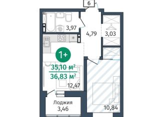 Продаю 1-комнатную квартиру, 35.1 м2, Тюменская область