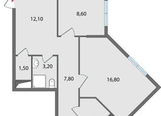 Четырехкомнатная квартира на продажу, 91.1 м2, Липецк, улица Ф.С. Игнатьева, 33к1