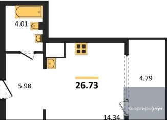 Продается квартира студия, 26.7 м2, Воронеж, набережная Чуева, 7