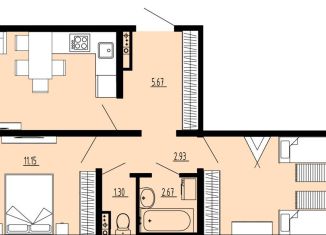 Продается 3-комнатная квартира, 53.2 м2, село Фролы, Балтийская улица, 2