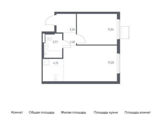 Продажа 1-комнатной квартиры, 40.9 м2, Московская область, жилой комплекс Горки Парк, 6.2