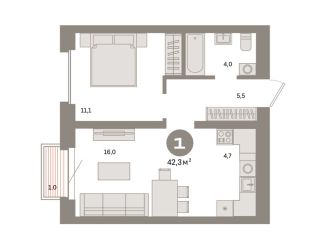 Продажа 1-комнатной квартиры, 42.3 м2, Москва, ВАО, Тагильская улица, 6/5