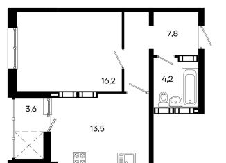 Продам 1-ком. квартиру, 45.3 м2, Симферополь, Севастопольская улица, 41