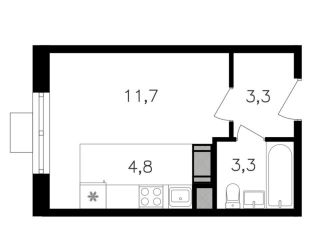 Квартира на продажу студия, 23.1 м2, Москва, район Щукино