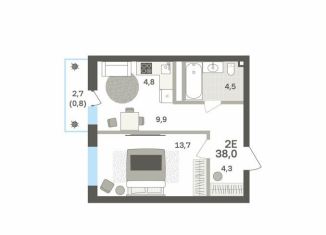 Продажа 2-комнатной квартиры, 38 м2, Пермский край