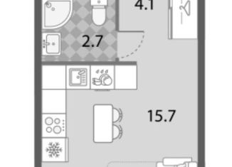 Продается квартира студия, 22.5 м2, Москва, Производственная улица, 8А, ЖК Лучи