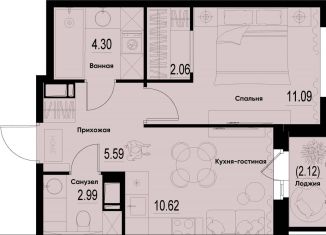 Продается однокомнатная квартира, 37.8 м2, Ленинградская область