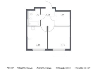 Продаю 1-ком. квартиру, 35.9 м2, деревня Мисайлово, проспект Василия Мамрова, 6