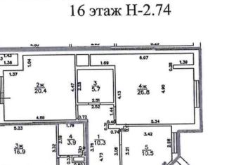 Продам 2-ком. квартиру, 77.4 м2, Калининградская область, улица Горького, 96