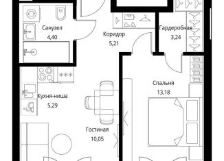 Продам однокомнатную квартиру, 41.4 м2, Москва, метро Селигерская