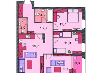 Продажа 3-комнатной квартиры, 75.9 м2, Волгоград, Советский район