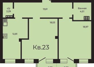 2-ком. квартира на продажу, 72.9 м2, Заречный, Олимпийская улица