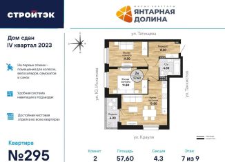 Продажа 2-ком. квартиры, 58.2 м2, Екатеринбург, Верх-Исетский район