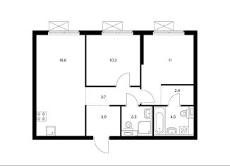 Продажа 2-комнатной квартиры, 57.9 м2, Москва, метро Щукинская, жилой комплекс Холланд Парк, к8