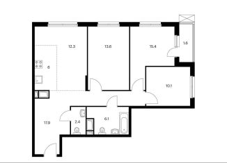 Продажа 3-ком. квартиры, 85.4 м2, Москва, жилой комплекс Митинский Лес, 15.1