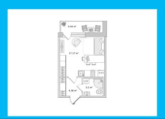 Продам квартиру студию, 24.6 м2, Санкт-Петербург