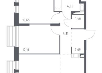 Продается 2-комнатная квартира, 50.9 м2, село Лайково