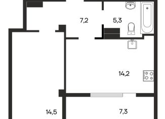 Продается 1-ком. квартира, 48.5 м2, Бахчисарай