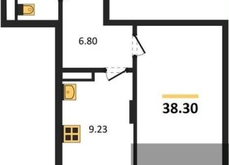 1-комнатная квартира на продажу, 38.3 м2, Воронеж, Коминтерновский район, Покровская улица, 19