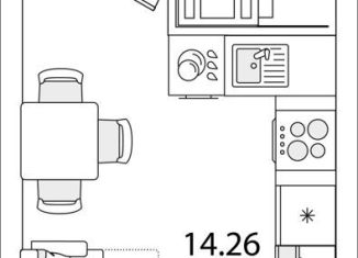 Продам квартиру студию, 21.4 м2, Санкт-Петербург, улица Тамбасова, 5Н, муниципальный округ Сосновая Поляна